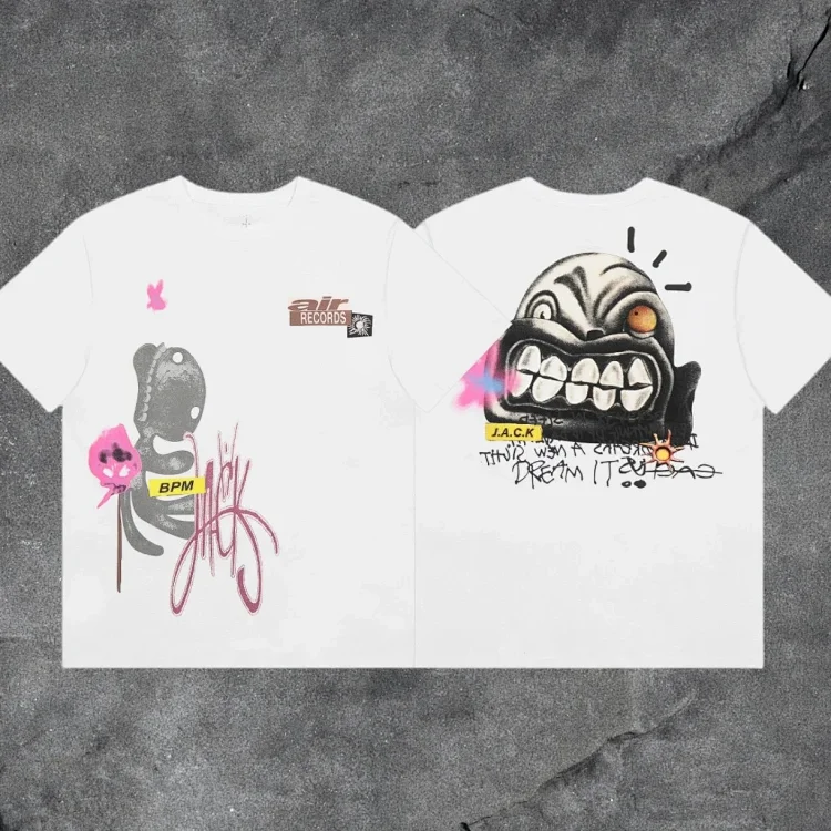 travis scott short-sleeved utopia ts joint utopia limited edition american high street t-shirt