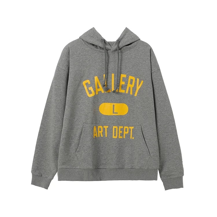 Retro distressed GD brain casual loose hooded sweatshirt for men and women with the same style hoodie