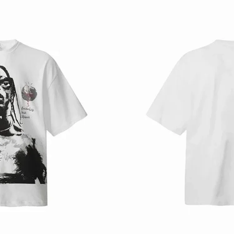 Travis Scott ts Cactus Jack shirt Fujiwara Hiroshi lightning joint TS men's and women's short-sleeved T-shirt