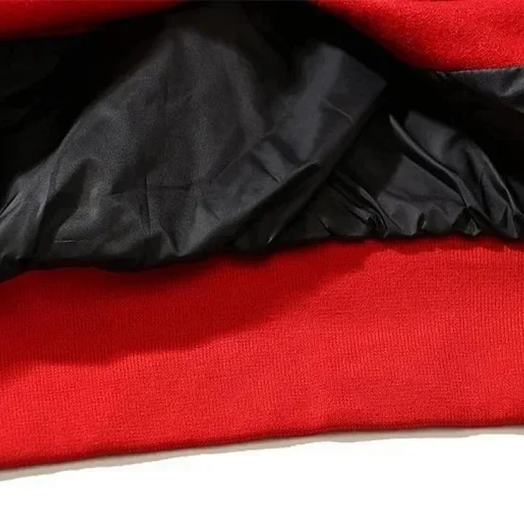 Longfengni Lined Fabric Autumn American Travis Scott Casual Towel Embroidery Baseball Jacket