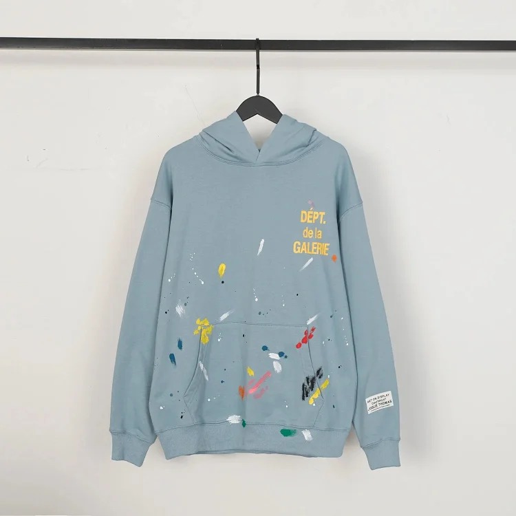 Distressed brain print casual loose hooded sweatshirt for men and women