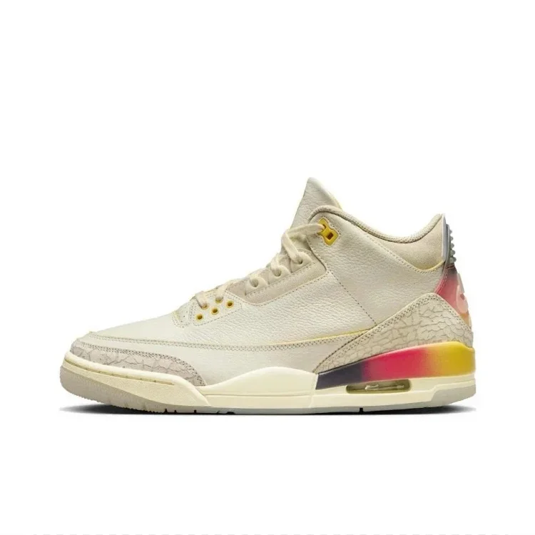 Jordan AJ3 Mid-range Hiroshi Fujiwara Black and White Cardinal White Wine Red White Cement