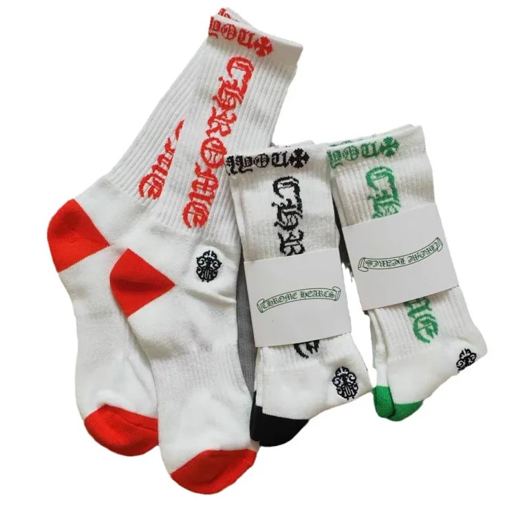 Towel Sports Socks Trendy Socks Bottom Red Lips Letters Embroidered Label Love