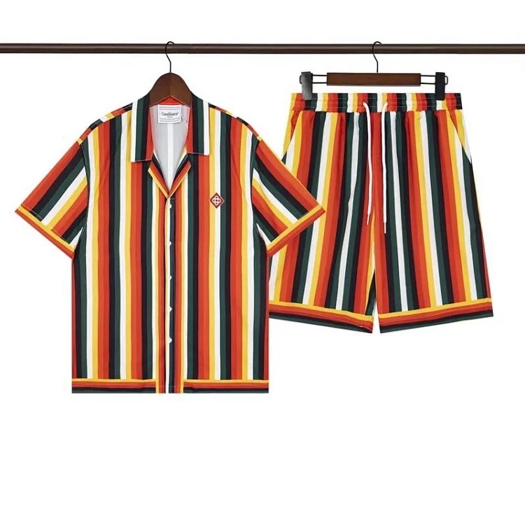 Beach flower shirt loose short sleeve shorts suit