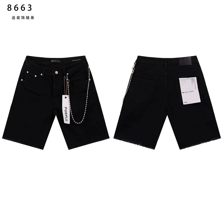 Splashed ink ripped casual denim shorts for men and women high street trousers