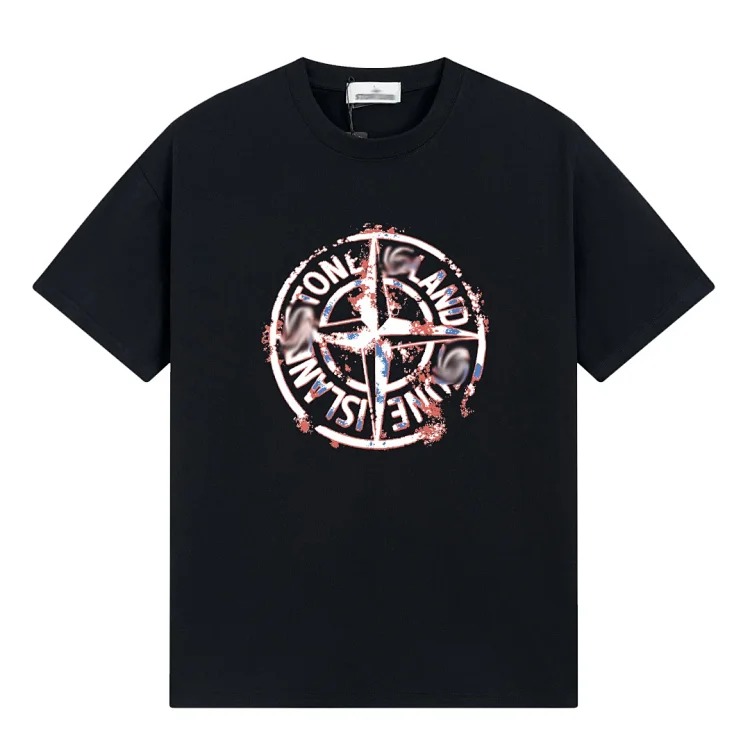 Shitongdao casual short-sleeved T-shirt printed loose round neck same style for men and women