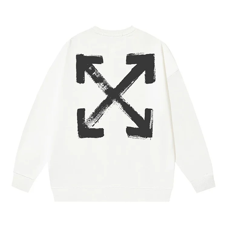 OW arrow oil painting simple printed pullover terry style