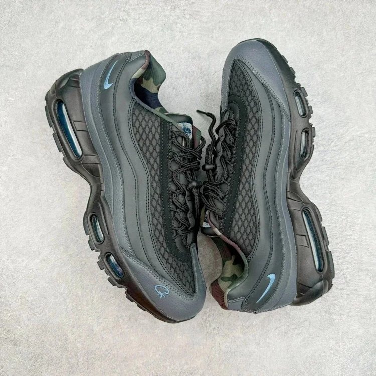 Nikeh and Corteiz x Air Max 95 Collaborative Retro Comfortable Cushioned Sports Shoes