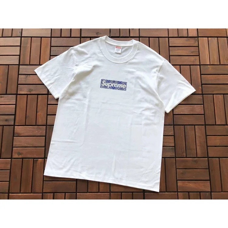 SUP letter print BOX high version short-sleeved T-shirt for men and women