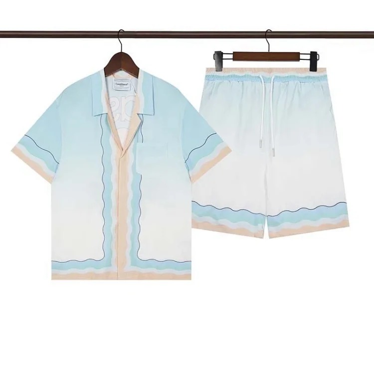 Beach flower shirt loose short sleeve shorts suit