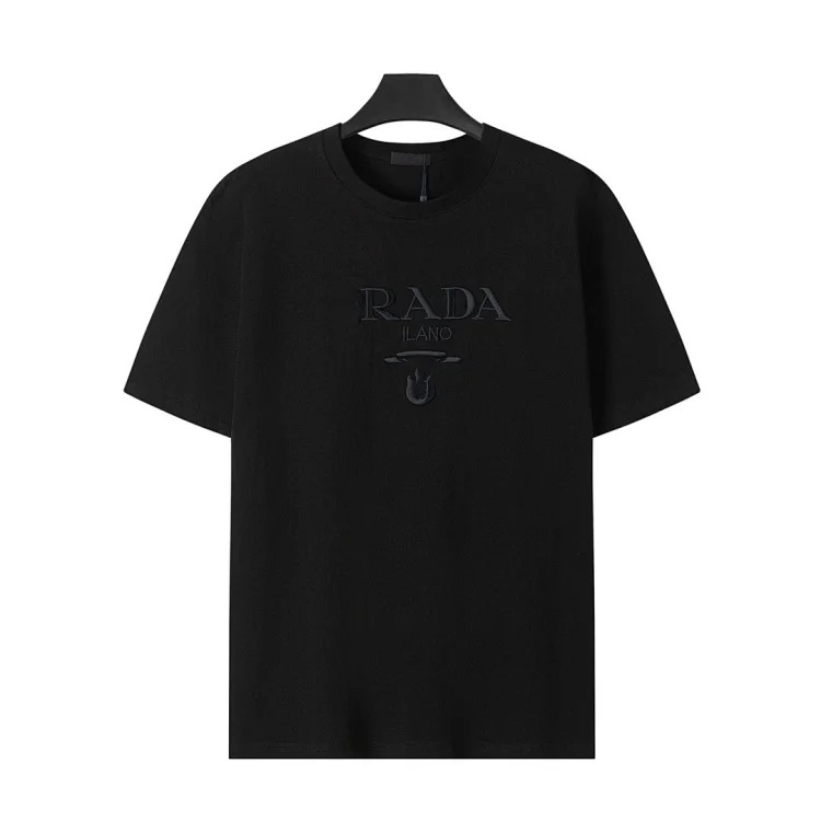 Metal triangle logo series style P short-sleeved T-shirts for men and women