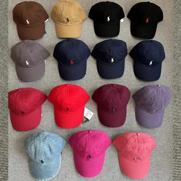 Foreign trade Ralph Lauren raff hat baseball cap men and women peaked cap polo sports pony logo embroidery couple baseball cap