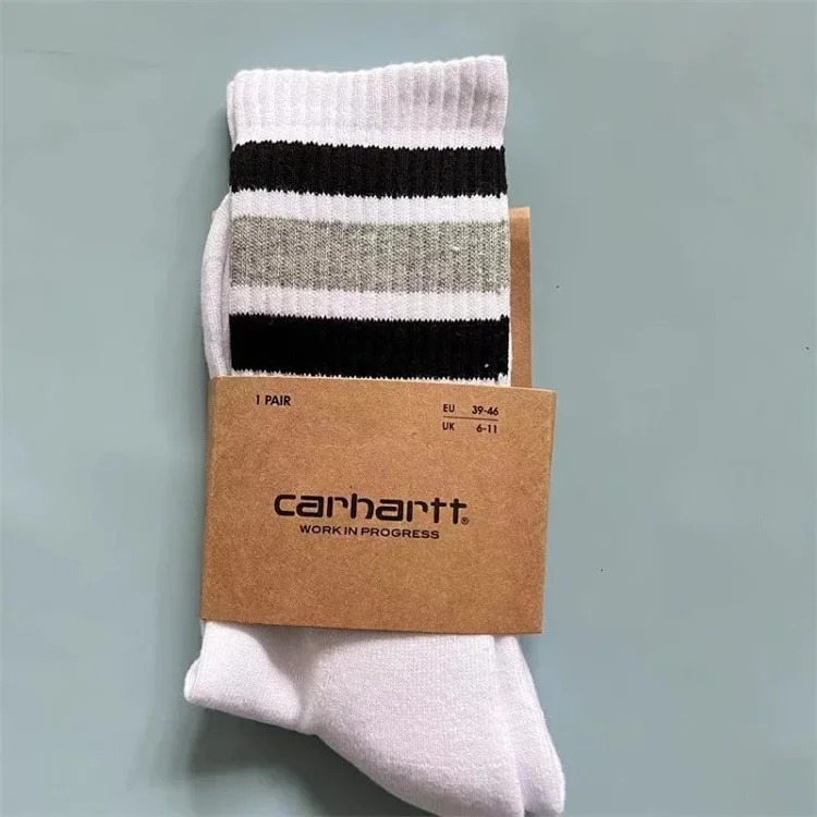 Carhartt Towel Bottom Gold Label Embroidery Simple Workwear Style Skateboard Sports Socks
