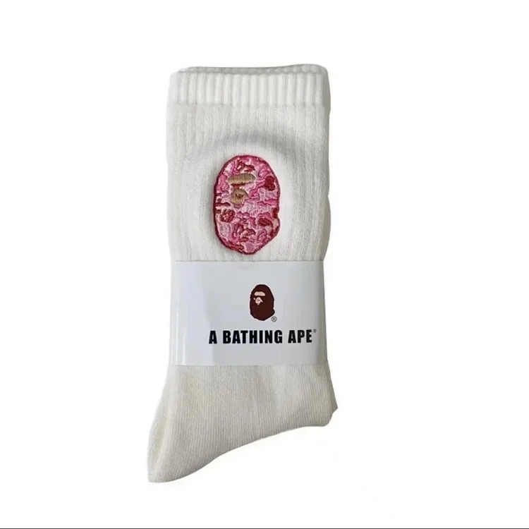 Towel Socks Japanese Trendy Socks High-tube Cotton Socks Sweat-absorbent White Socks Solid Color