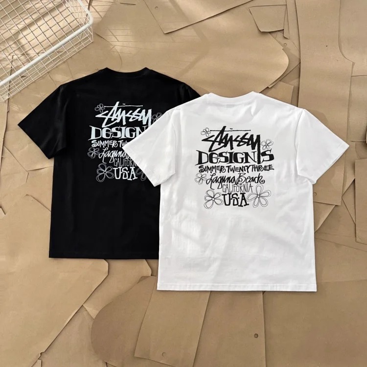 25SS Stussy Summer LB Tee Printed Short-sleeved T-shirt TEE Stussy Originated From