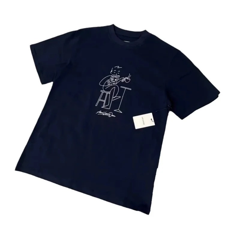 Abstract color block print summer loose casual short-sleeved T-shirt for men and women