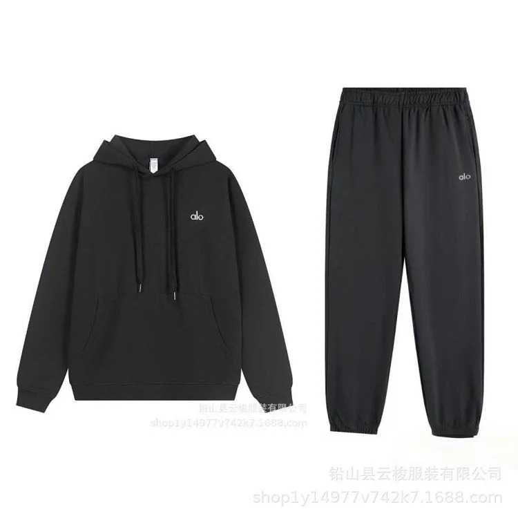 Autumn and winter American sports hooded sweatshirt headband loose sweatshirt suit
