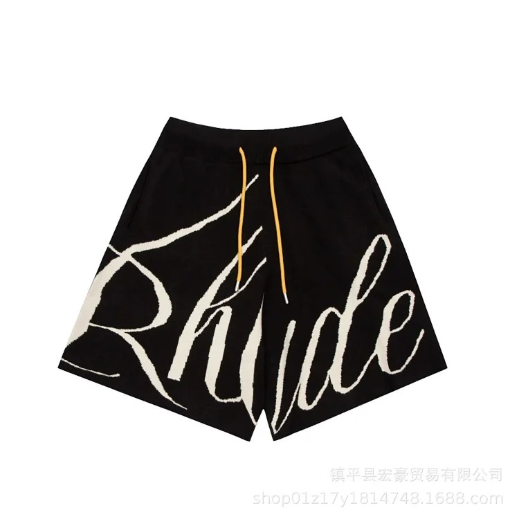 Jacquard Cashew Flower Letter Fashion Casual Unisex Sweater Knitted Shorts