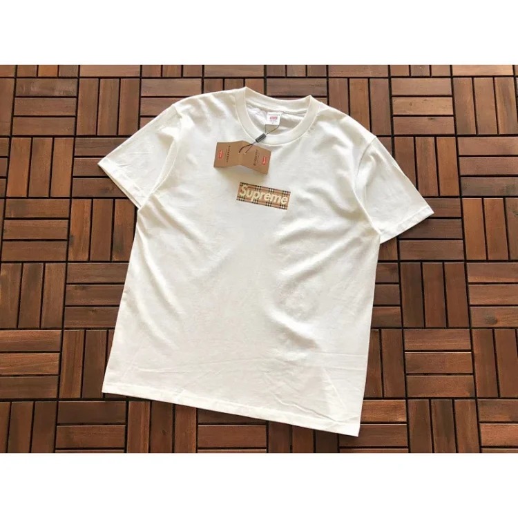 SUP letter print BOX high version short-sleeved T-shirt for men and women