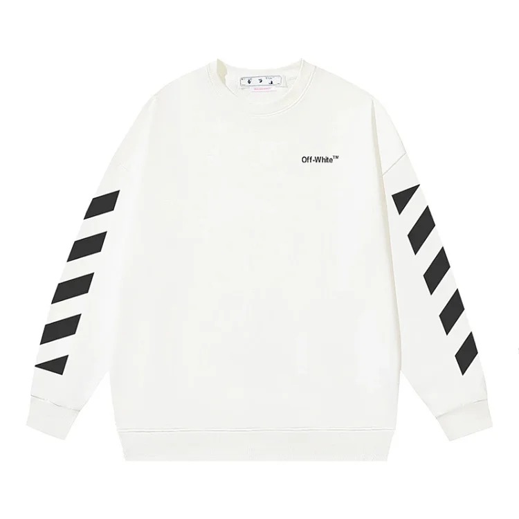 OW arrow oil painting simple printed pullover terry style
