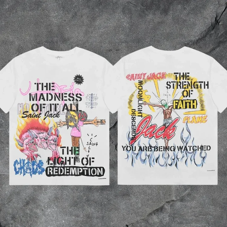 travis scott short-sleeved utopia ts joint utopia limited edition american high street t-shirt