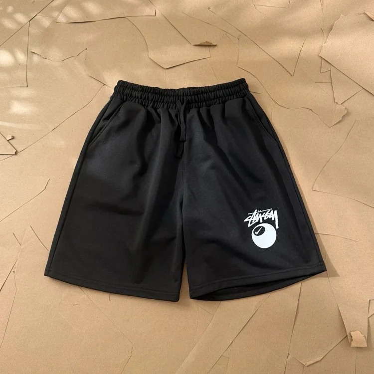 Stussy X Nike Stussy Classic Black Eight Billiards Series Logo Printed Five-quarter Shorts