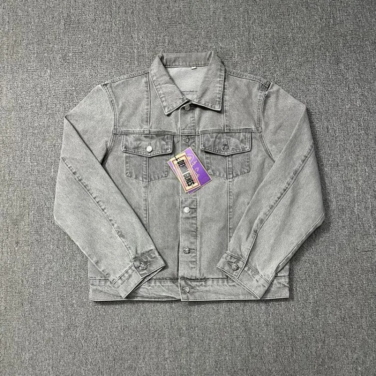Corteiz Alcatraz Denim Suit High Street Western Denim Jacket Coat Loose Jeans Trendy Brand-XW-1