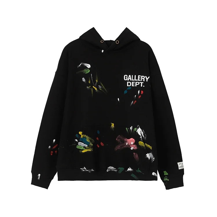 Retro distressed GD brain casual loose hooded sweatshirt for men and women with the same style hoodie