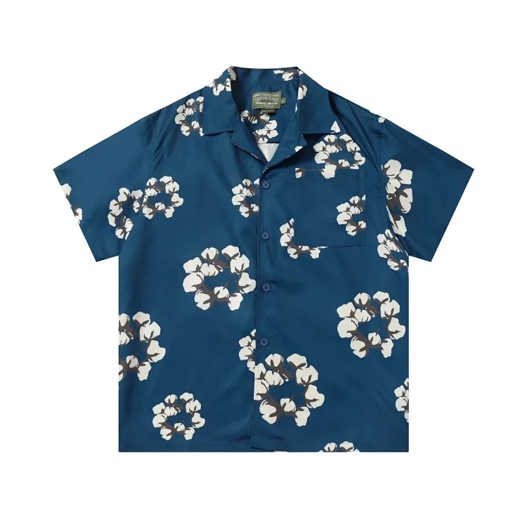 D.T kapok all-over printed short-sleeved loose T-shirt men's and women's shorts suit