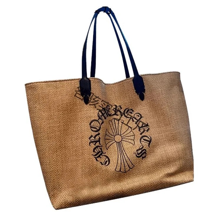 Tote Bag Woven Bag Kuaishou Large-capacity Cross Douyin Model Internet Celebrity Printed Seaside
