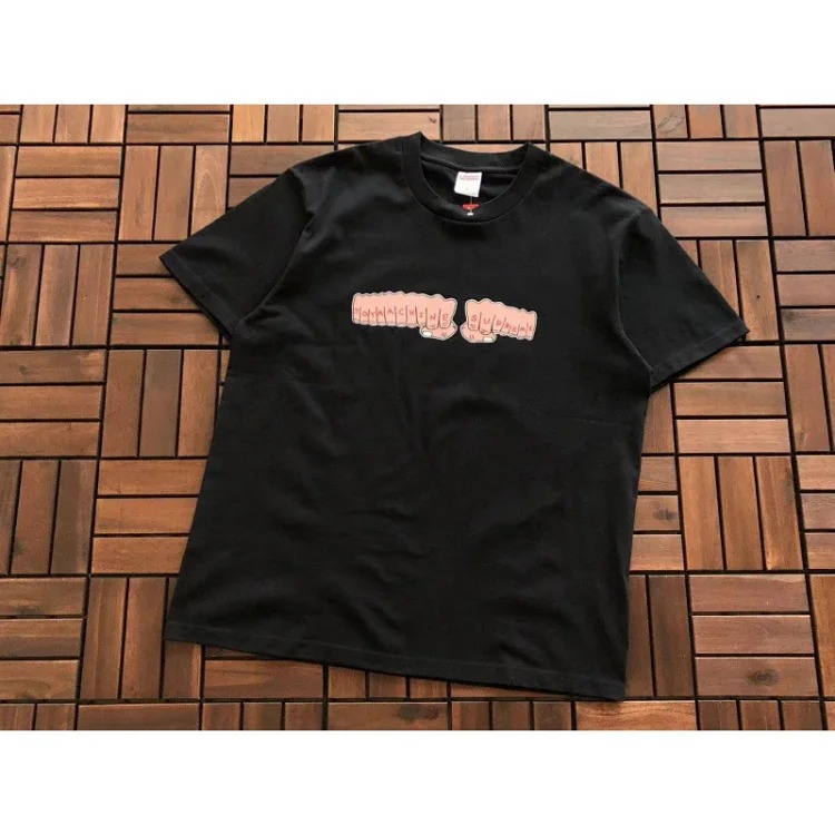 SUP letter print BOX high version short-sleeved T-shirt for men and women