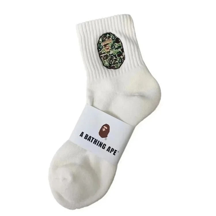 Towel Socks Japanese Trendy Socks High-tube Cotton Socks Sweat-absorbent White Socks Solid Color