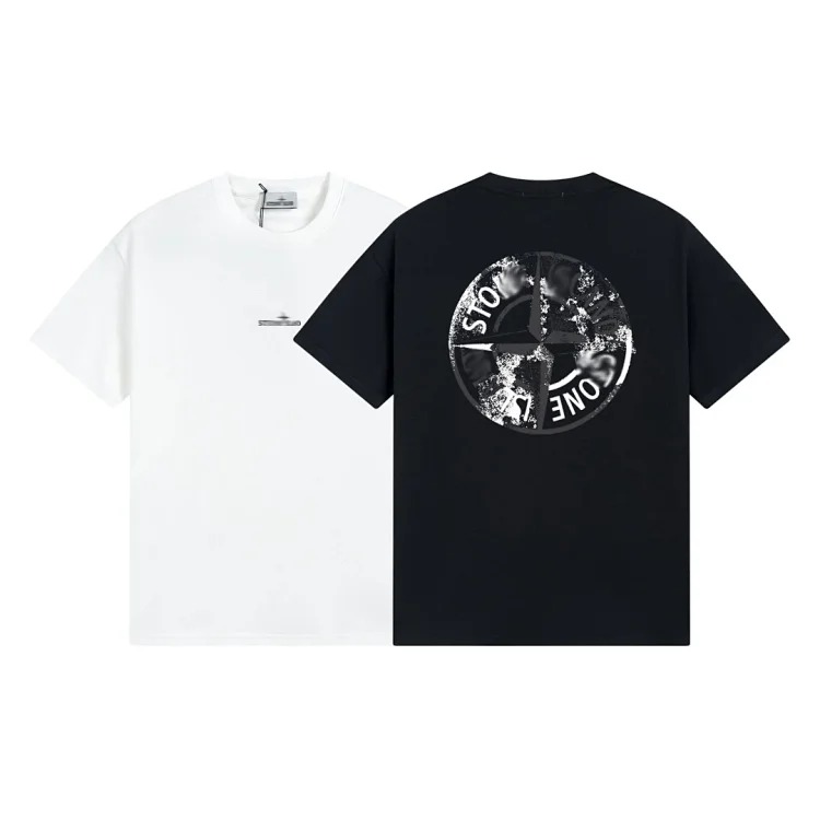 Shitongdao casual short-sleeved T-shirt printed loose round neck same style for men and women