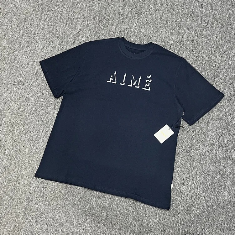 Abstract color block print summer loose casual short-sleeved T-shirt for men and women