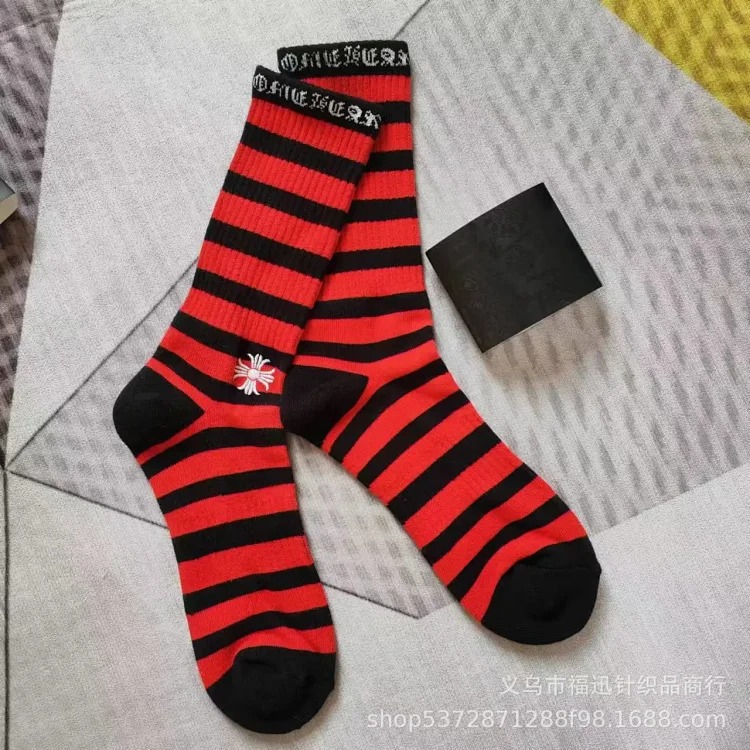 Towel Sports Socks Trendy Socks Bottom Red Lips Letters Embroidered Label Love