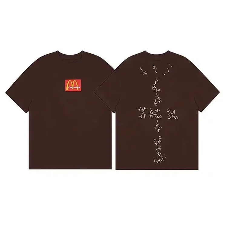 Travis Scott ts Cactus Jack shirt Fujiwara Hiroshi lightning joint TS men's and women's short-sleeved T-shirt
