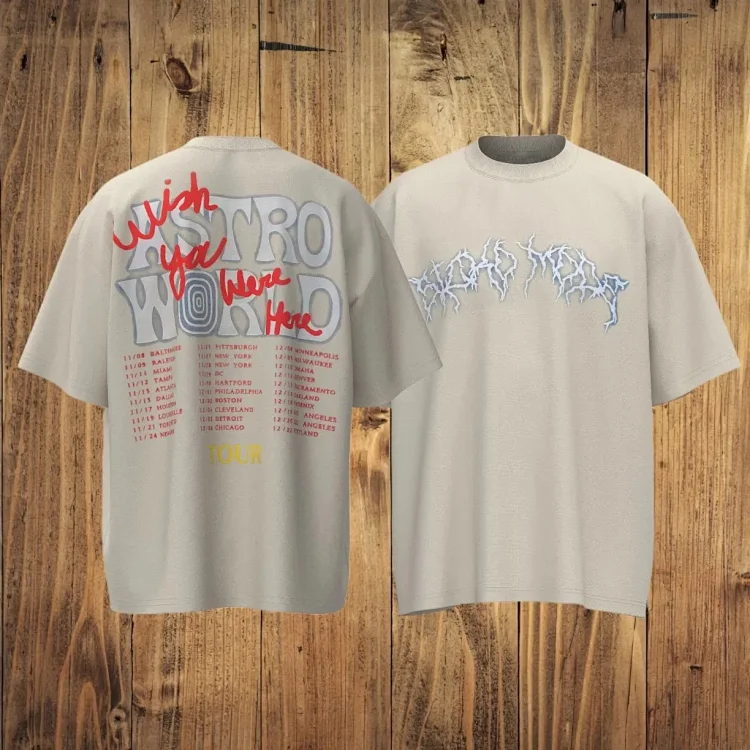 TRAVIS SCOTT American street short-sleeved 24ss new album peripheral VINTAGE niche trendy brand retro T-shirt