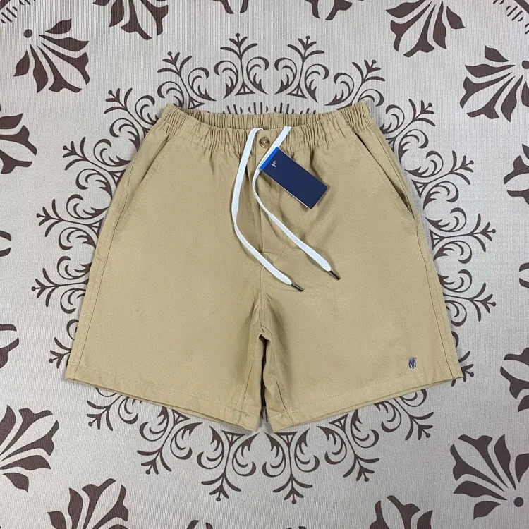 Ralph Lauren pony label pure cotton zipper summer loose wide-leg pants casual breathable elastic waist shorts