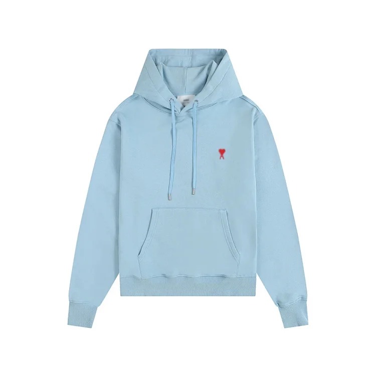Sweatshirt autumn and winter new long-sleeved hooded unisex small love flat embroidered hoodie