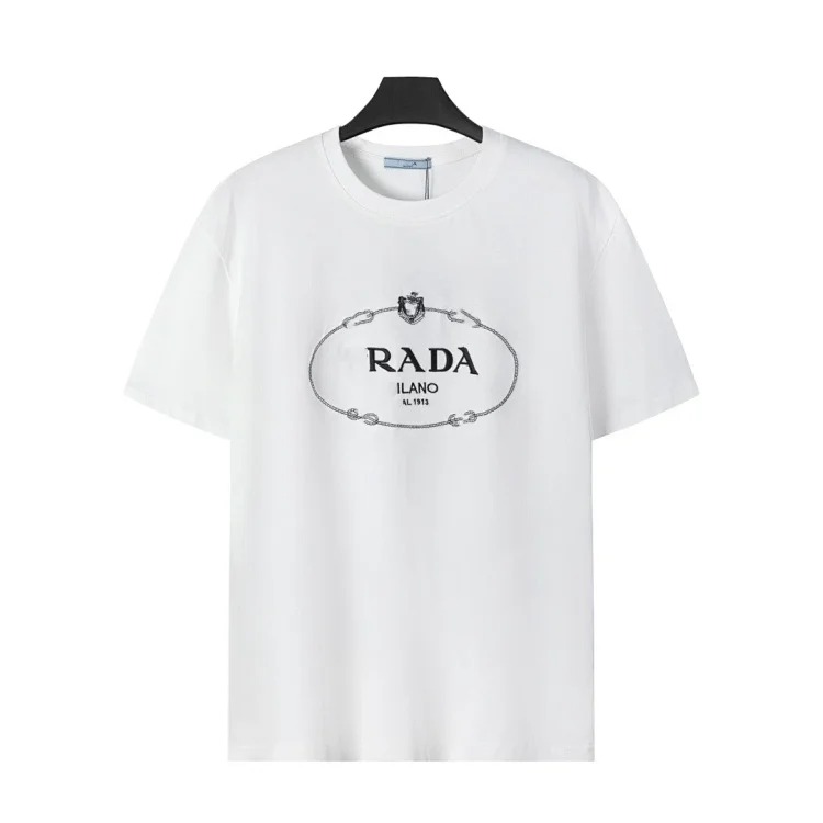Metal triangle logo series style P short-sleeved T-shirts for men and women