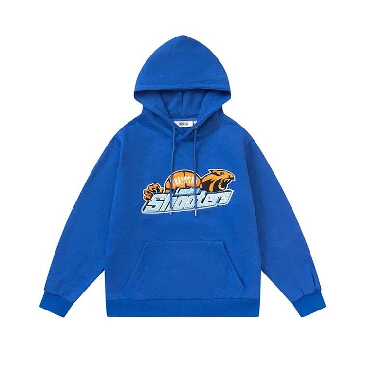 Gradient letter tiger head embroidery hooded sweatshirt + long pants sports suit