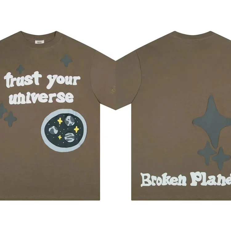BROKEN PLANET Broken Planet American Foam Short-sleeved Loose Versatile T-shirt