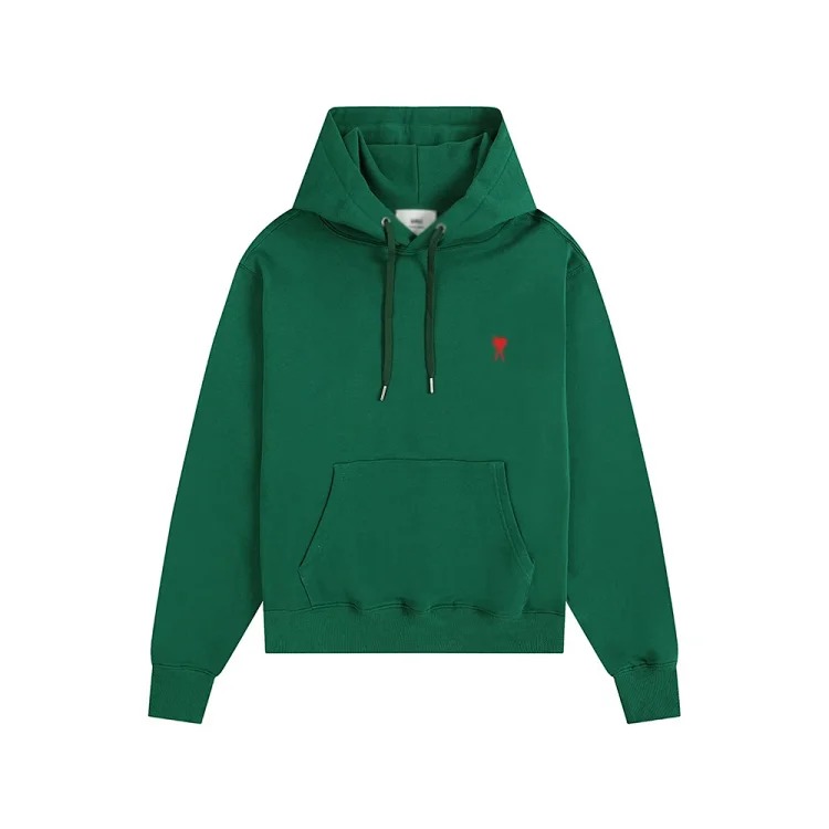Sweatshirt autumn and winter new long-sleeved hooded unisex small love flat embroidered hoodie