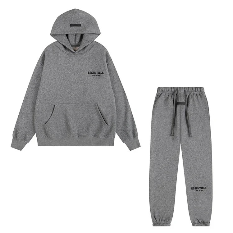 Hooded sweatshirt with black letter flocking