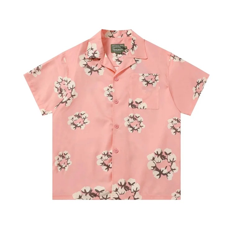 D.T kapok all-over printed short-sleeved loose T-shirt men's and women's shorts suit