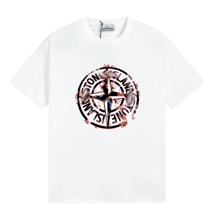Shitongdao casual short-sleeved T-shirt printed loose round neck same style for men and women