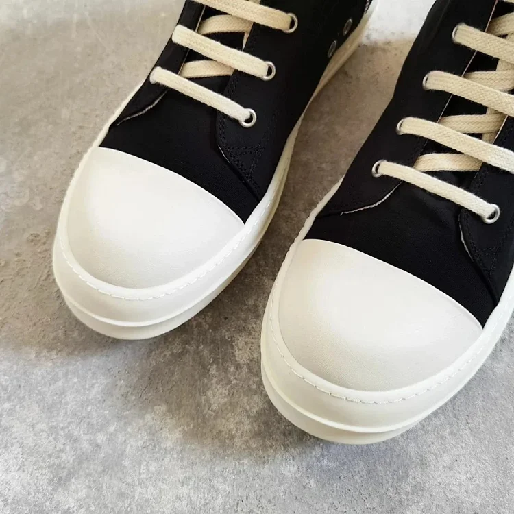 RICK OWENS RO multi-line drkshdw multi-line horizontal stripe satin high-top large Converse