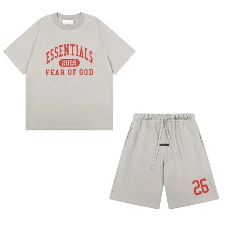 Men's and women's round neck loose short sleeve shorts suit og