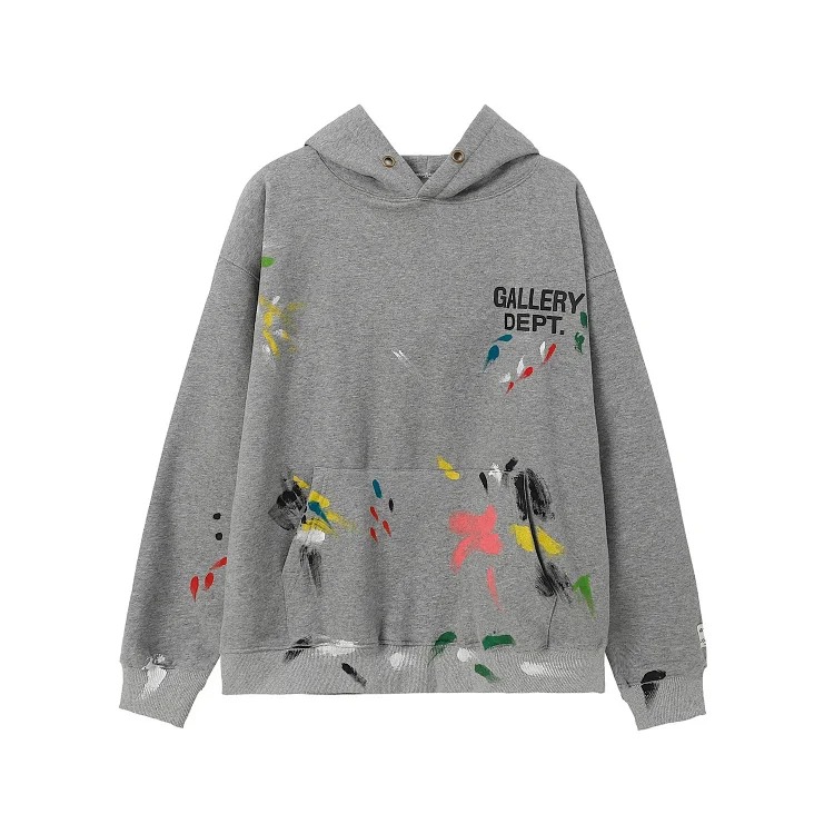 Retro distressed GD brain casual loose hooded sweatshirt for men and women with the same style hoodie