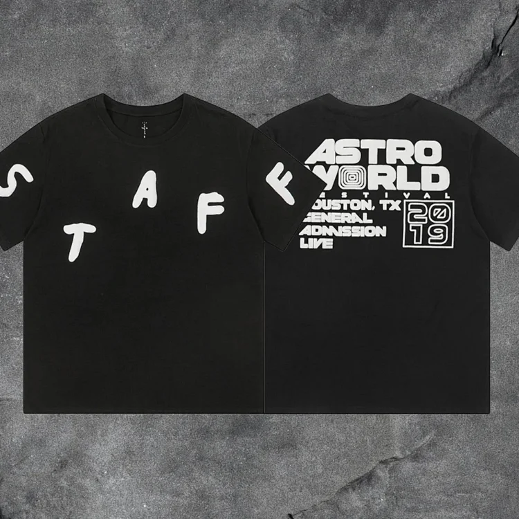 travis scott short-sleeved utopia ts joint utopia limited edition american high street t-shirt